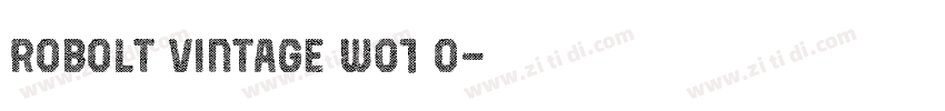 Robolt Vintage W01 O字体转换